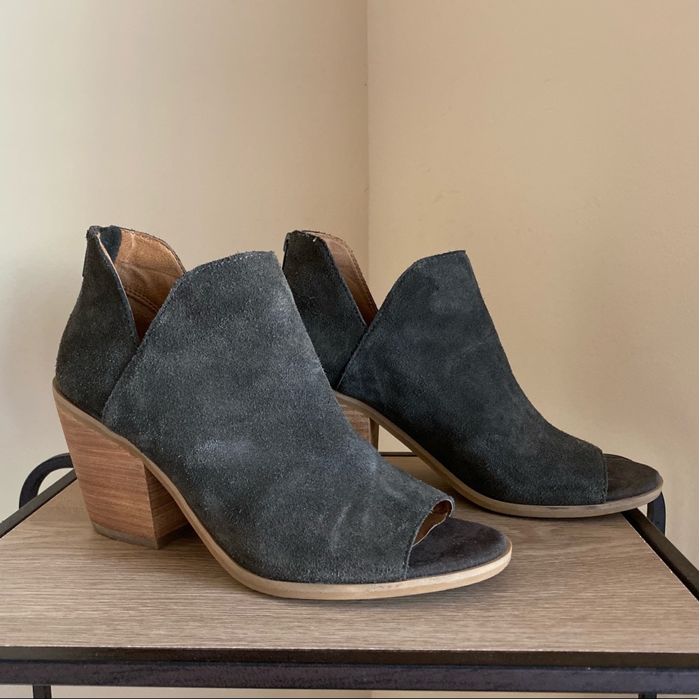 Grey Suede Booties